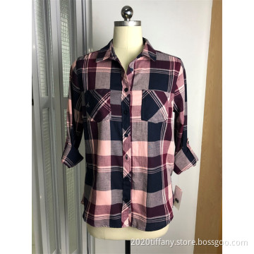 100% Cotton Y/D Long Sleeves Blouses